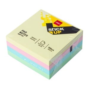 Cub notite autoadezive 76x76 mm, 400 file pastel, DELI - Img 2
