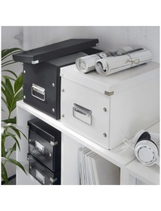 Cutie depozitare mare, 320x310x360 mm, carton, negru, LEITZ WOW Click&Store Cub - Img 3