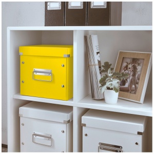 Cutie depozitare medie, 260x240x260 mm, galben, LEITZ WOW Click&Store - Img 2