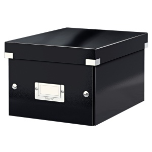 Cutie depozitare mica, 220x160x282 mm, negru, LEITZ WOW Click&Store