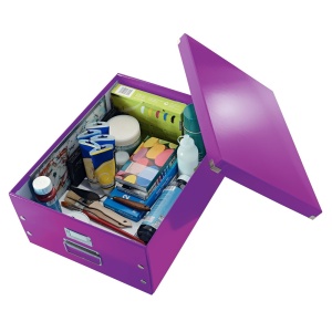 Cutie organizare mare, 369x200x482 mm, carton, mov, LEITZ WOW Click&Store - Img 3