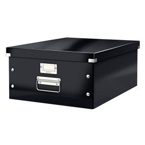 Cutie organizare mare, 369x200x482 mm, carton, negru, LEITZ WOW Click&Store
