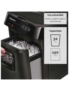 Distrugator documente FELLOWES AutoMax 150C, 8 coli, cross-cut - Img 3