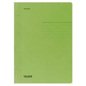 Dosar carton color cu sina, 250 g/mp, verde, FALKEN