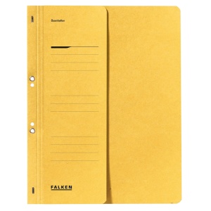 Dosar carton, cu capse 1/2, A4, galben, FALKEN