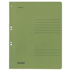 Dosar de carton cu capse 1/1, 250 g/mp, verde, FALKEN