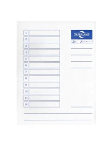 Dosar de carton plic, 300 g/mp, 50 buc/set, alb, PAPERLAND