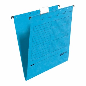 Dosar suspendabil simplu, bagheta metalica, albastru, 25 buc/set, FALKEN