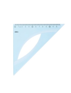 Echer 12 cm, 45 grade, albastru, DELI H14