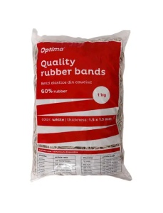 Elastice pentru bani, D 70, 1.5 mm x 1.5 mm, 1000 g/punga, OPTIMA - Img 2