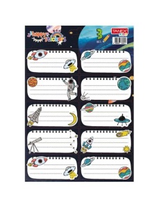 Etichete scolare autoadezive 30 buc/set, cosmos, TANEX