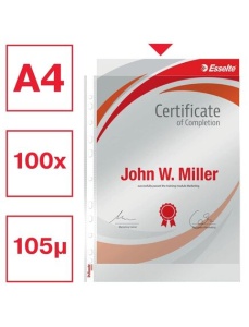 File protectie cristal, 105 microni, 100 buc/cutie ESSELTE - Img 2