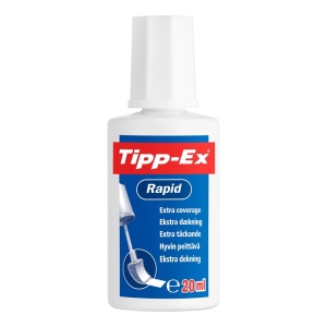 Fluid corector, pe baza de solvent, cu burete, 20 ml, BIC Tipp-Ex Rapid