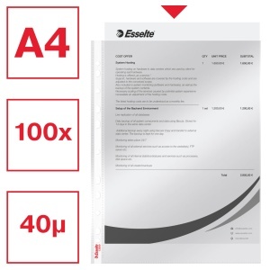 Folii protectie cristal, 40 microni, 100 buc/set, ESSELTE - Img 2