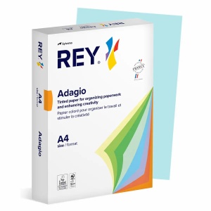Hartie colorata A4, 80 g/mp, 500 coli/top, bleu pastel, REY Adagio