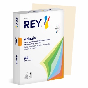 Hartie colorata A4, 80 g/mp, 500 coli/top, ivory pastel, REY Adagio