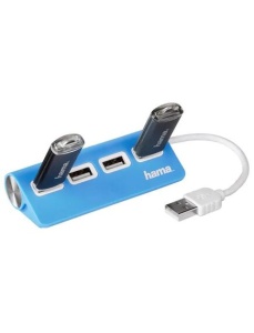 Hub USB HAMA 12179, USB 2.0, albastru - Img 2