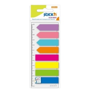 Index plastic adeziv 12x45 mm, 8x25 file/set + index sageata, STICK'N