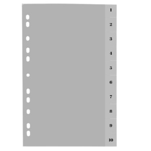 Index plastic numeric 1-10, A4, OPTIMA