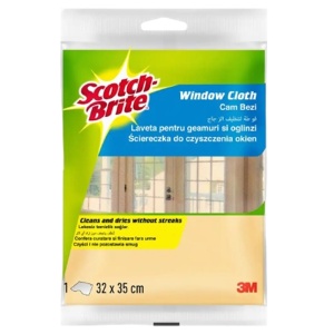 Laveta microfibra pentru geamuri Scotch-Brite, 32 x 35 cm