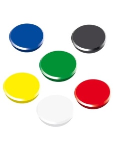 Magneti pentru table, D 38 mm, 10 buc/set, rosu, ALCO - Img 2