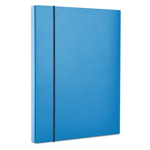 Mapa carton plastifiat, cu burduf 40mm, A4, albastru, OFFICE PRODUCTS