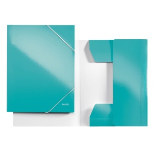 Mapa de carton, cu elastic, A4, turcoaz, LEITZ WOW - Img 2