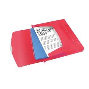 Mapa de plastic, cu elastic, A4, rosu, ESSELTE VIVIDA Jumbo - Img 2