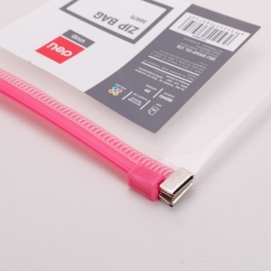 Mapa plastic, cu burduf, A4, transparent, DELI MESH - Img 3