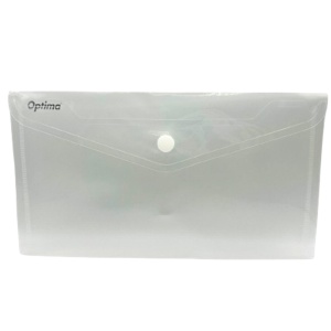 Mapa plastic, cu capsa, DL, transparent, 10 buc/set, OPTIMA