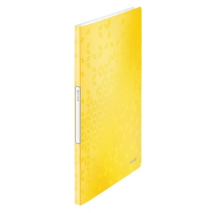 Mapa prezentare cu 20 folii, A4, galben, coperta flexibila, LEITZ WOW