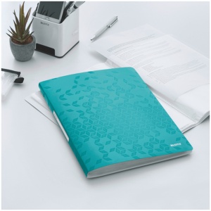 Mapa prezentare cu 20 folii, A4, turcoaz, coperta flexibila, LEITZ WOW - Img 3