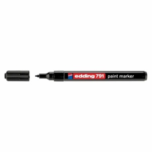 Marker cu vopsea, varf 1-2 mm, negru, EDDING 791