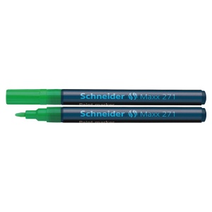 Marker cu vopsea, varf 1-2 mm, verde, SCHNEIDER Maxx 271