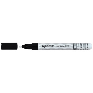 Marker cu vopsea, varf rotund 1-2mm, negru, Optima Paint 3713