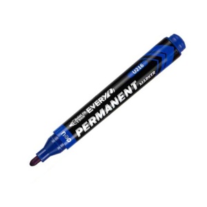 Marker permanent, varf 2.5mm, albastru, DELI U216 - Img 2