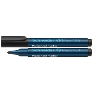Marker permanent, varf 3mm, negru, SCHNEIDER Maxx 130