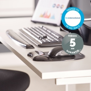 Mouse pad cu suport egonomic pentru incheieturi, negru, FELLOWES - Img 4