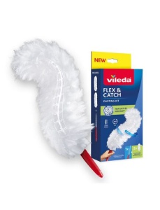Pamatuf praf cu maner scurt VILEDA Flex and Catch, cu 2 rezerve