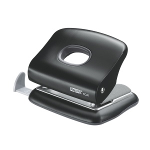 Perforator de birou, 20 coli, plastic ABS, negru, RAPID FC20