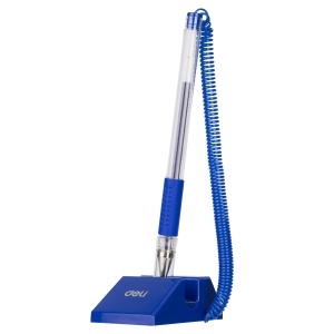Pix cu suport adeziv si snur, 0.5 mm, albastru, DELI