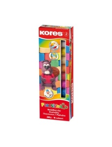 Plastilina 10 culori/set 200 g, KORES