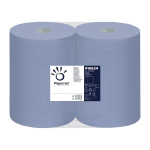 Prosop hartie industriala albastra PAPERNET 416624, 180 m/rola, 2 role/set