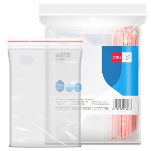 Pungi ziplock, 265 x 220 mm, 100 buc./set, DELI