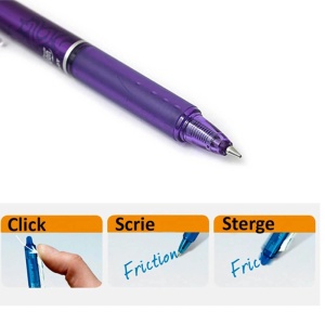 Roller 0.5mm, negru, PILOT Frixion Clicker - Img 3