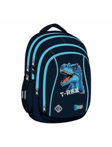 Rucsac baieti 4 compartimente, Blue T-Rex, ST. RIGHT BP04