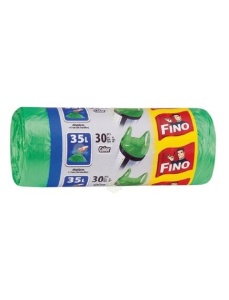 Saci menajeri cu manere, 35 L, 30 buc./rola, FINO Color