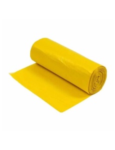Saci menajeri LDPE, galben, 35 L, 15 bucati/rola