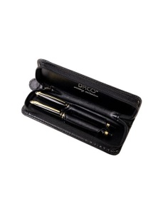 Set cadou stilou si pix metal, negru, SE208 DACO
