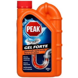 Solutie gel desfundare tevi PEAK OUT Forte, 500 ml